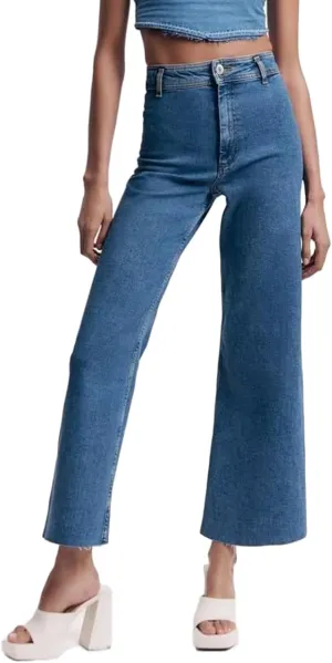 Women's Wide Leg Jeans High Waisted Stretchy Trendy Casual Versatile Work Denim Pants Trousers 2025