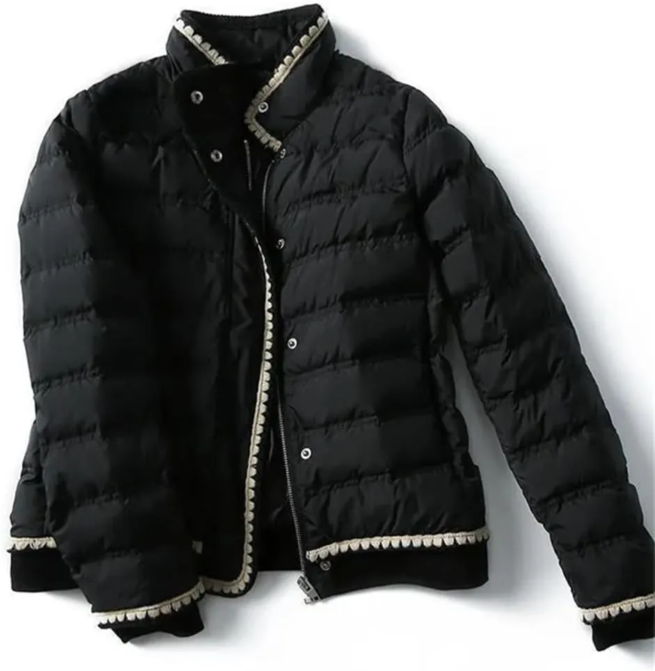 Women's Winter Cotton Jacket Coat Stand-Collar Short Padded Jackets Warm Coats Female Parkas