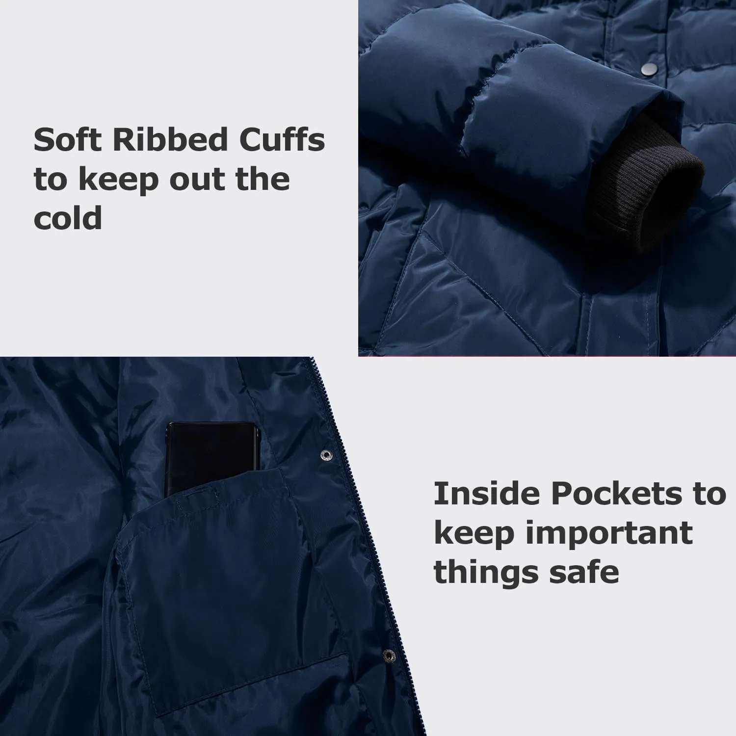Women's Winter Thicken Coat Warm Long Puffer Jacket with Faux Fur Removable Hood Waterproof Insulated Jacket