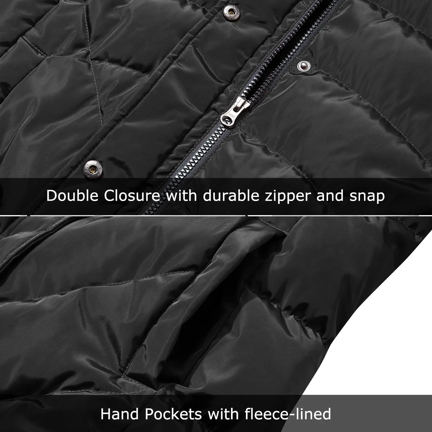 Women's Winter Thicken Coat Warm Long Puffer Jacket with Faux Fur Removable Hood Waterproof Insulated Jacket