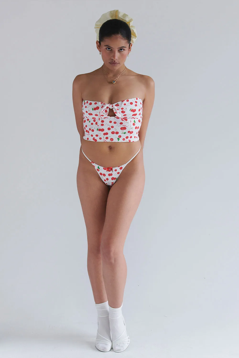 x SYDNEY SWEENEY Spice Skimpy Bikini Bottom - Cherry Bomb