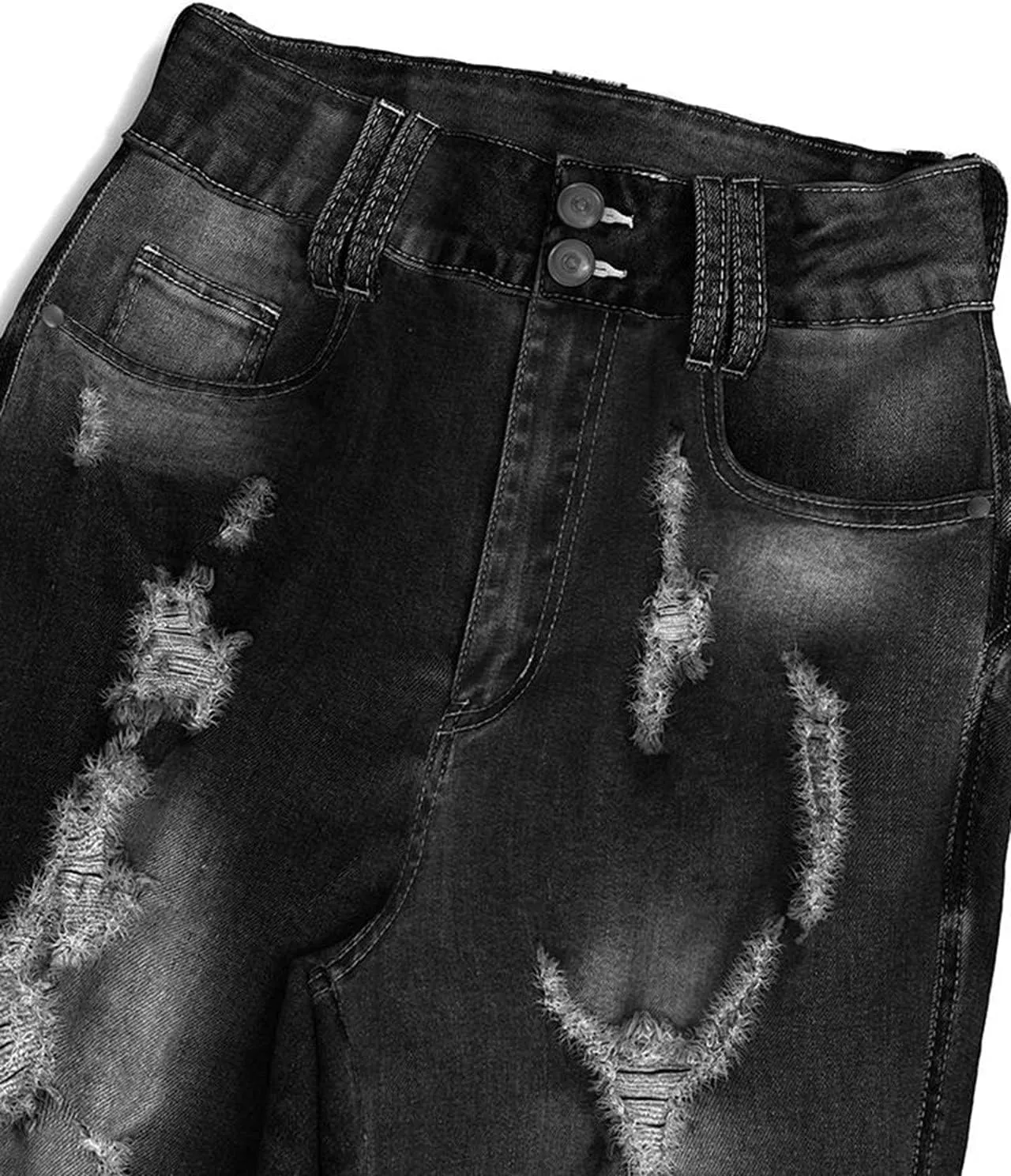 XIAOBU Tight Jeans Women's High Waist Butt-Lifting Stretch Skinny Denim Trousers Pocket Button Zipper Pencil Pants