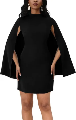 Xinlees Women's Bodycon Pencil Dress with Bell Sleeves Elegant and Versatile Casual Sheath Dress