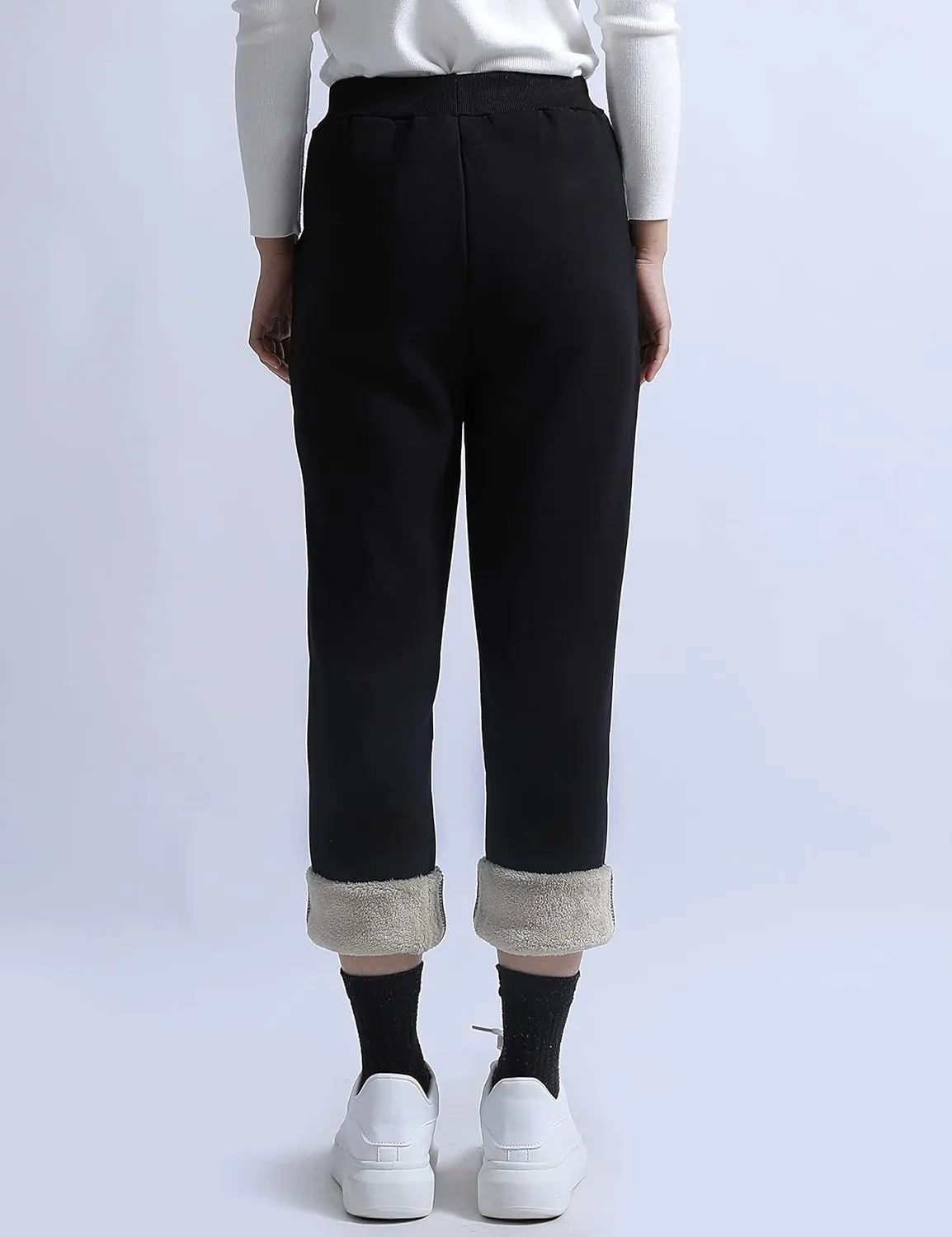 Yeokou Warm Sweatpants Womens Fleece Sherpa Lined Winter Active Running Jogger Pants