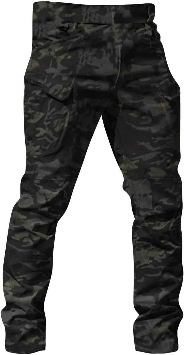 Ymosrh Men's Cargo Work Pants Casual Hiking Tactical Lightweight Ripstop Water Resistant Military Combat Trousers, M-3XL
