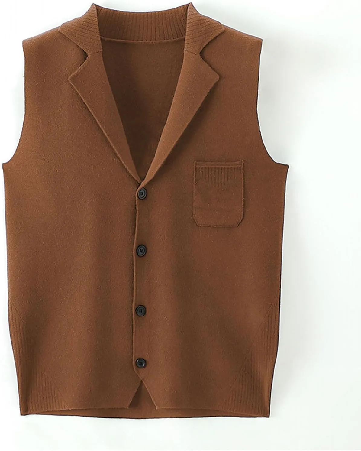 yoeasy Men's Cashmere Wool Blended Button Vest Relax Fit Lightweight V-Neck Sweater Cardigan Sweater