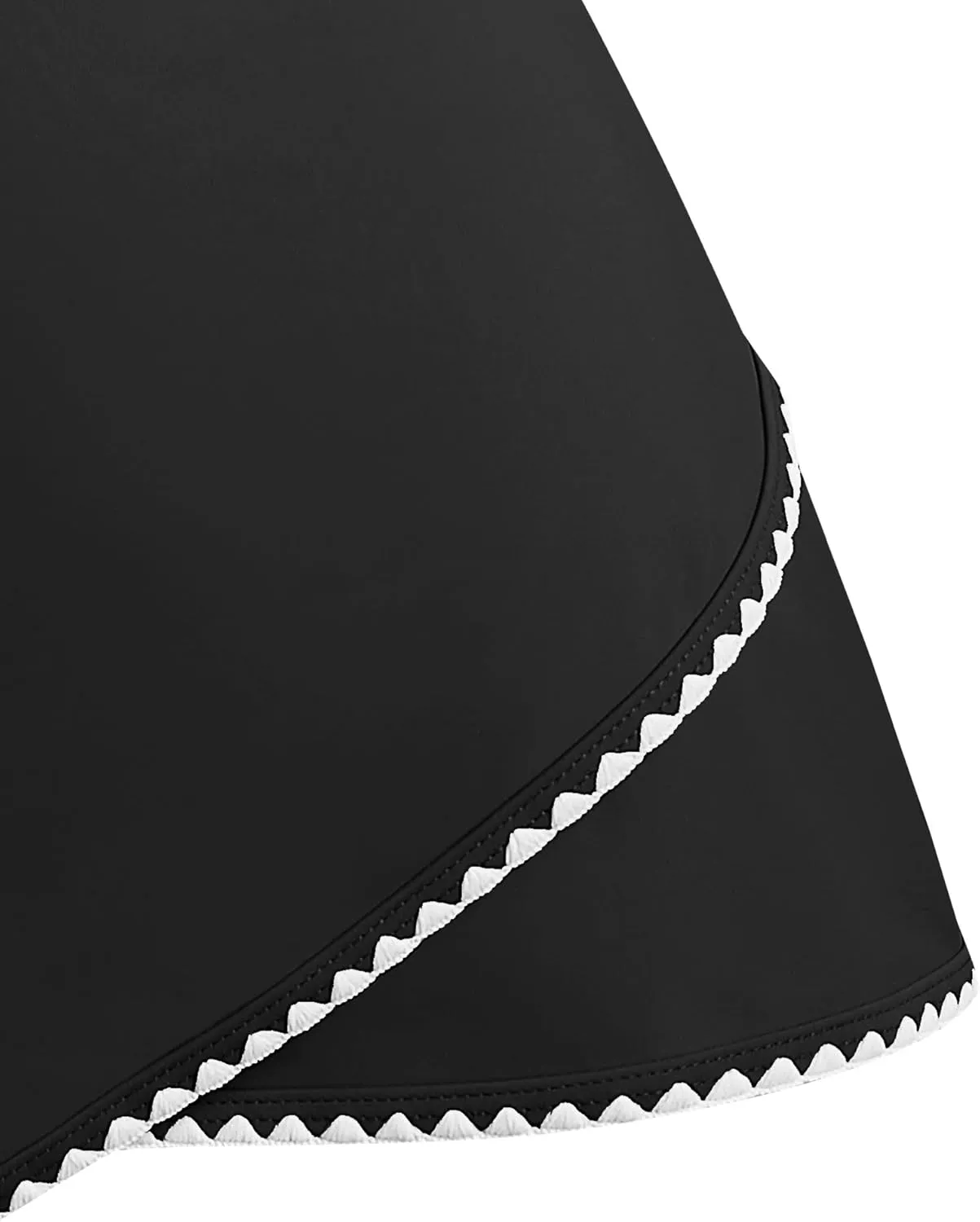 ZAFUL Women's High Waisted Bikini with Skirt Whip Stitch 2 Piece Swimsuits Tummy Control Bathing Suit