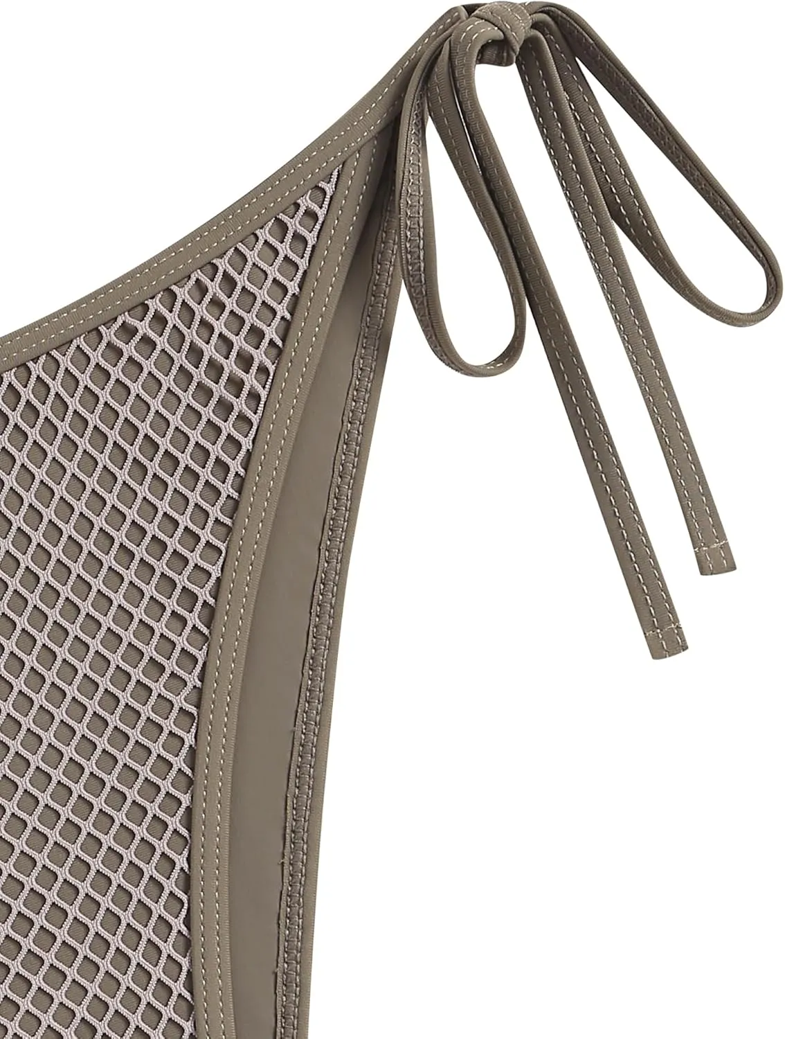 ZAFUL Women's Triangle Bikini Fishnet String Cheeky Bikini Sets High Cut Tie Side 2 Piece Swimsuit Bathing Suit