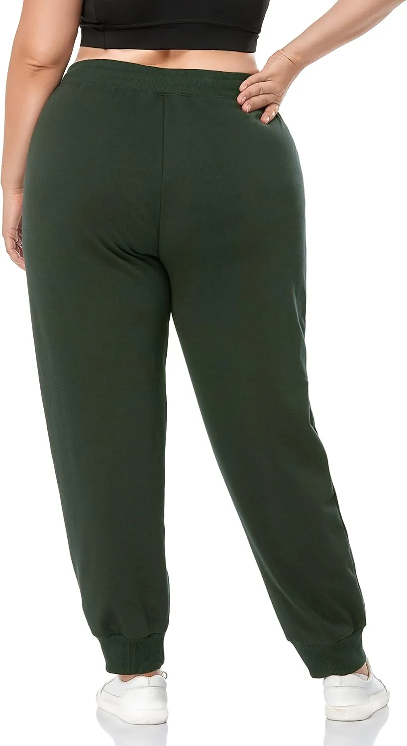 ZERDOCEAN Women's Plus Size Fleece Lined Sweatpants Relaxed Fit Workout Athletic Jogger Fleece Pants
